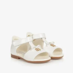 Baby Girls White Patent Leather Sandals