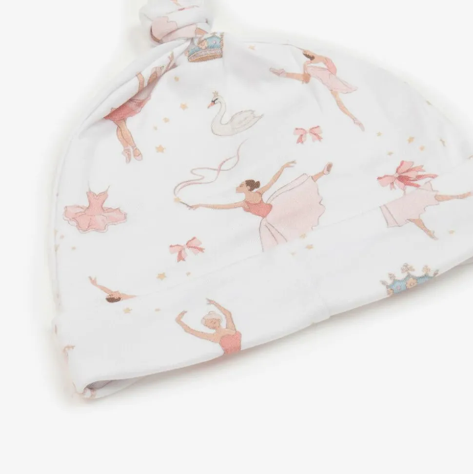 Baby Girls White Supima Cotton Opera Hat