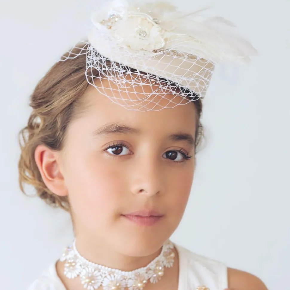 Beige & Ivory Occasion Hat