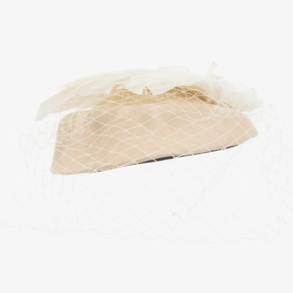 Beige & Ivory Occasion Hat