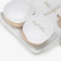 Beige & White Teddy Bear Height Chart (130cm)