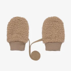 Beige Bouclé Mittens