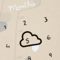 Beige Cotton Baby Milestone Swaddles (2 Pack)