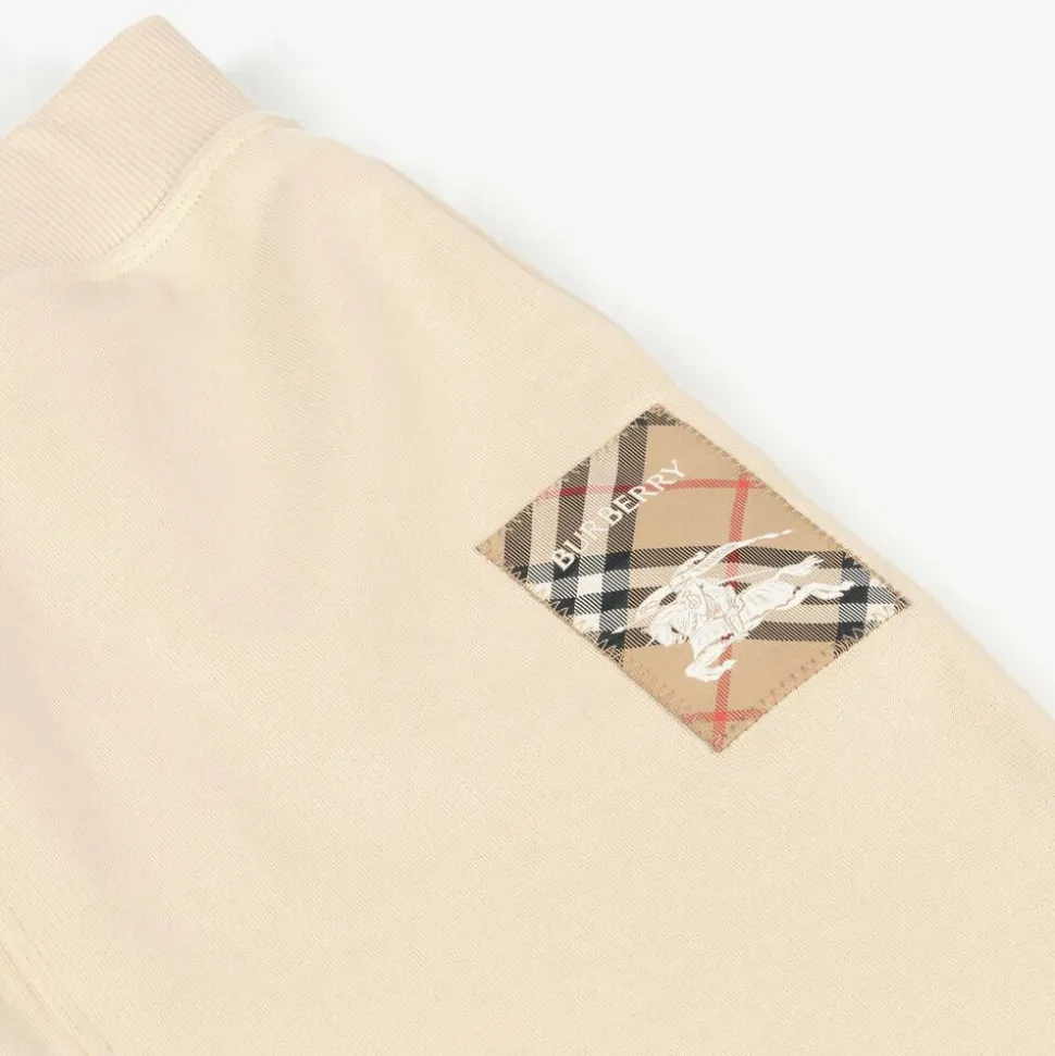 Beige Cotton Joggers