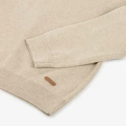 Beige Cotton Knitted Sweater