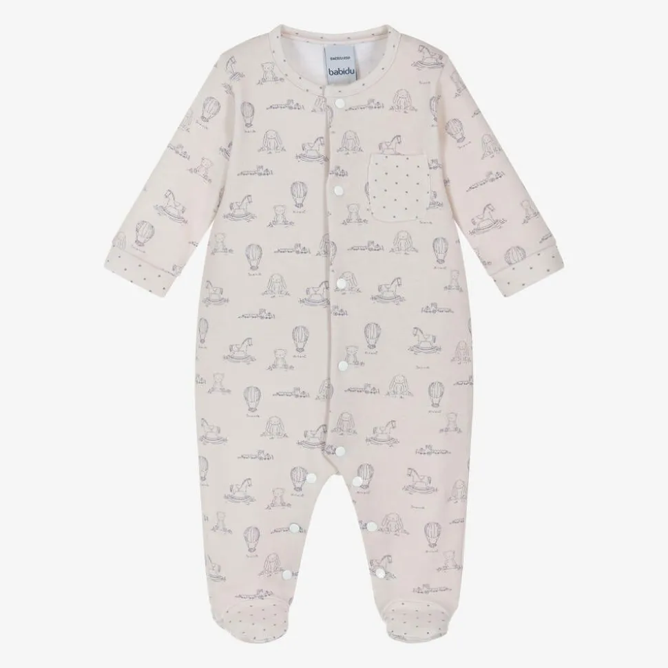 Beige Cotton Toys Babygrow