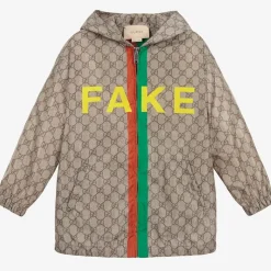 Beige Fake/Not GG Nylon Jacket