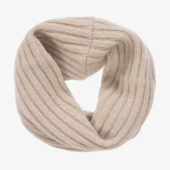 Beige Merino Wool Knitted Snood