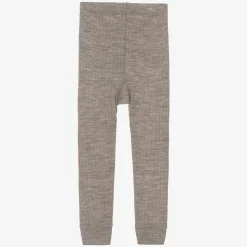 Beige Merino Wool Leggings
