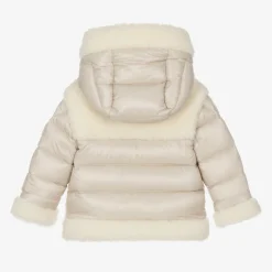 Beige Sherpa & Down Hooded Dofi Jacket