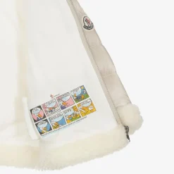 Beige Sherpa & Down Hooded Dofi Jacket