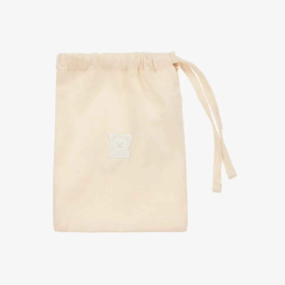 Beige Teddy Bear Cotton Booties