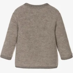 Beige Thermal Wool Cardigan