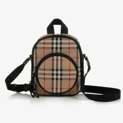 Beige Vintage Check Crossbody Bag