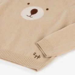 Beige Wool Knit Trouser Set