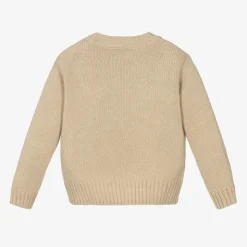Beige Wool Lion Sweater