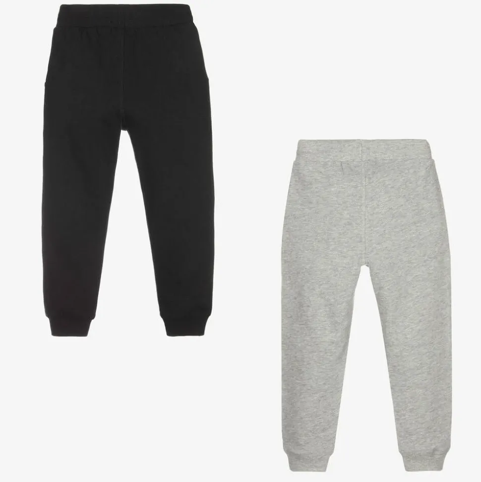 Black & Grey Cotton Joggers (2 Pack)