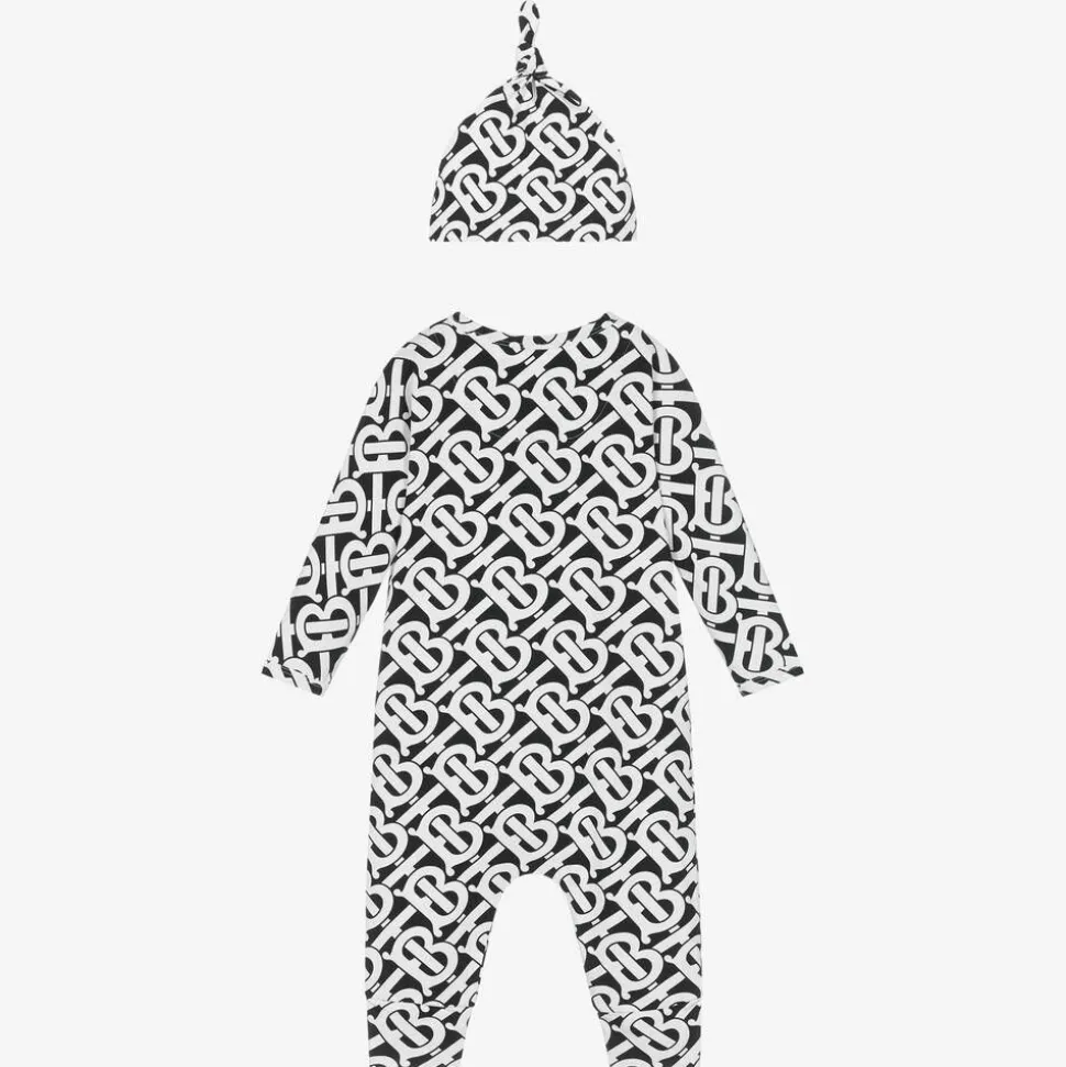 Black & White Cotton Romper Gift Set