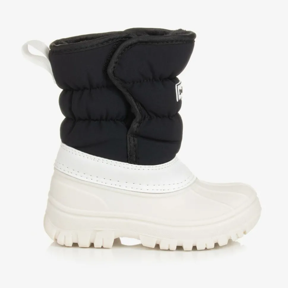 Black & White Waterproof Snow Boots