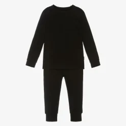 Black Bamboo Jersey Base Layer Set