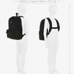 Black Canvas Pony Logo Backpack (45cm)