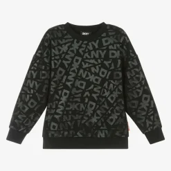 Black Cotton Jacquard Sweatshirt