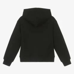 Black Cotton Teddy Bear Hoodie