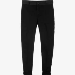 Black Cotton Twill Trousers