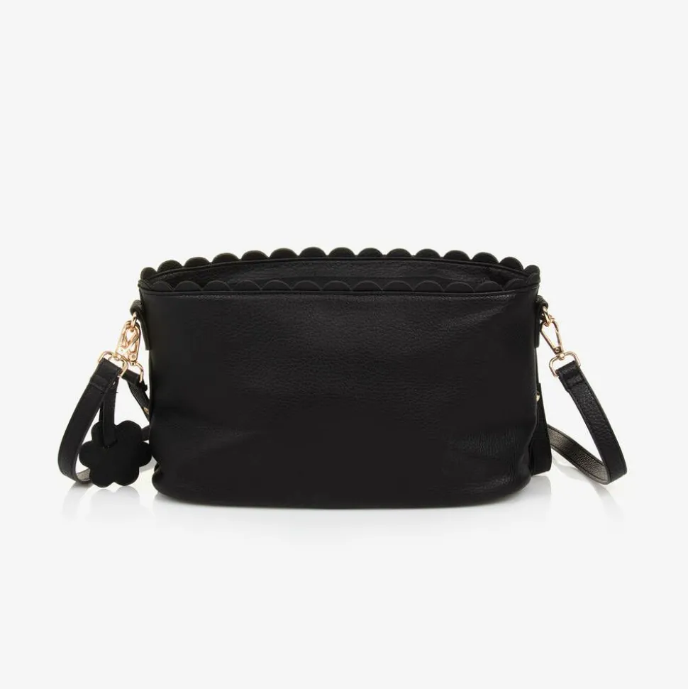 Black Faux Leather Changing Bag (38cm)