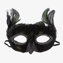 Black Feather Bird Mask