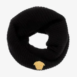 Black Knitted Wool Snood