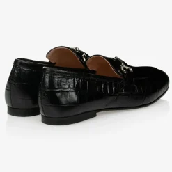 Black Leather Loafer Shoes