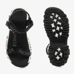Black Logo Sporty Sandals