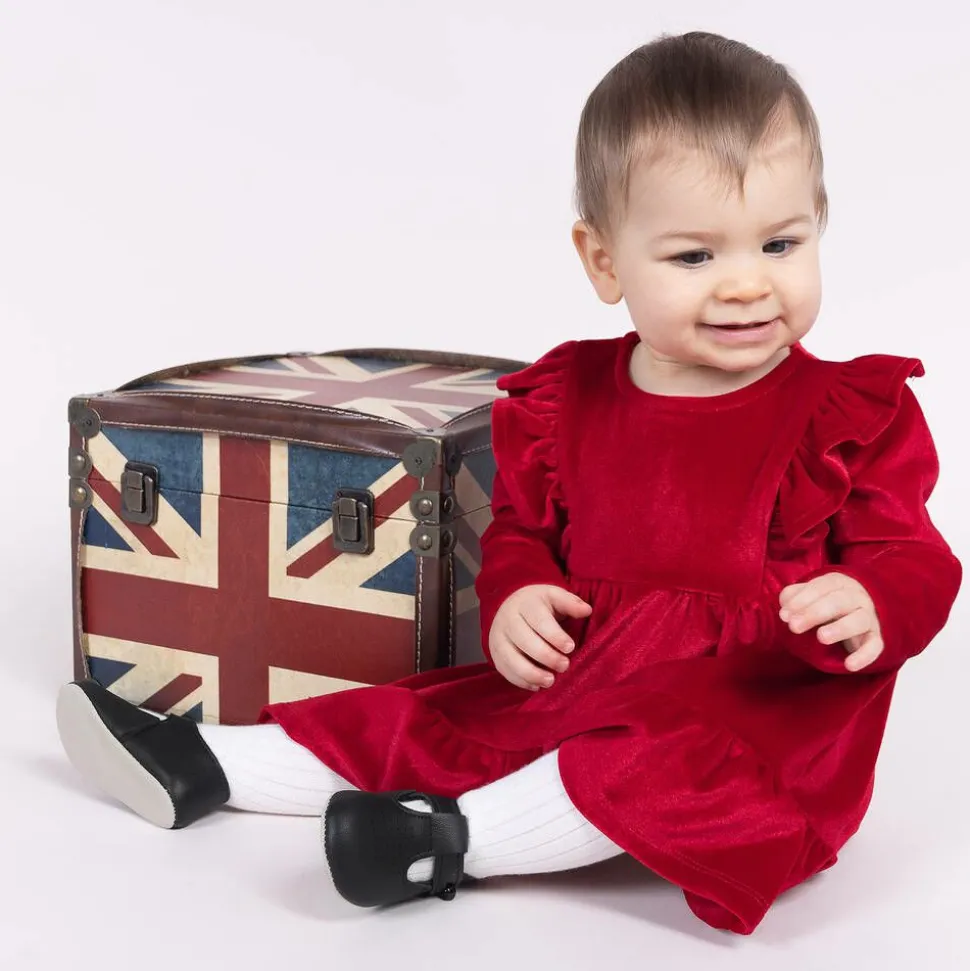 Black Pre-Walker Shoes