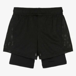 Black Quick Dry Mesh Sport Shorts