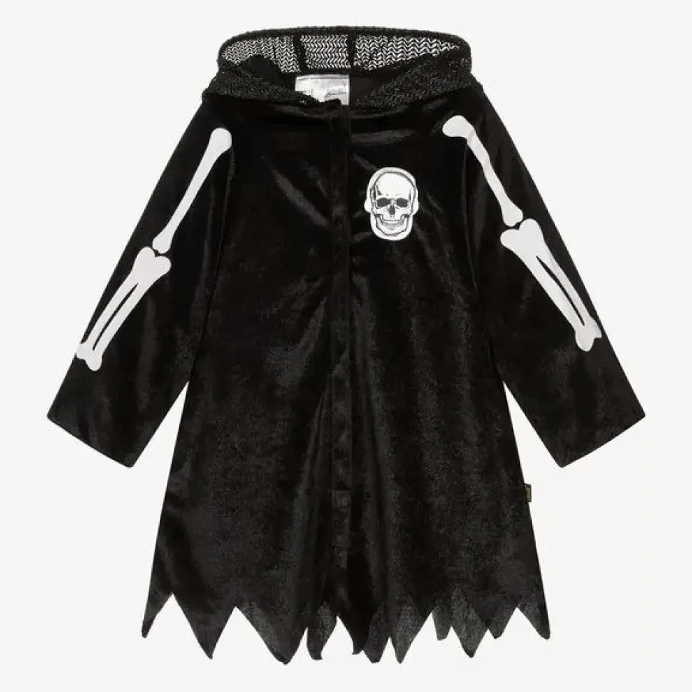 Black Skeleton Costume Cape