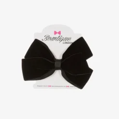 Black Velvet Bow Hair Clip (11cm)