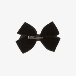 Black Velvet Bow Hair Clip (11cm)