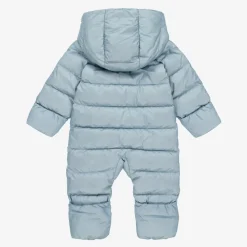 Blue & Vintage Check Baby Snowsuit