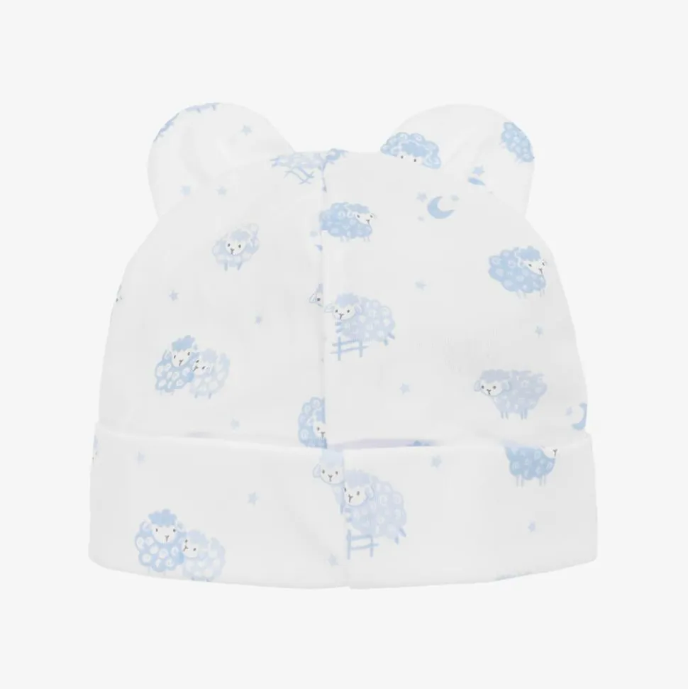 Blue & White Cotton Baby Sheep Hat