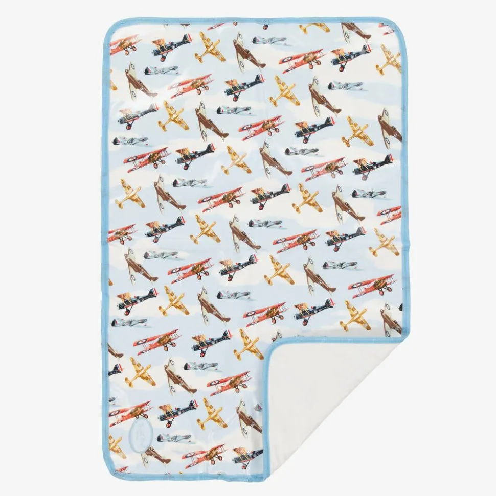 Blue Aeroplane Baby Changing Bag (36cm)