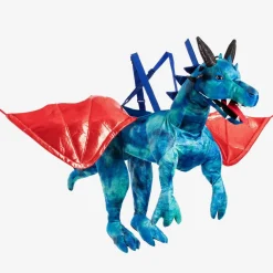 Blue & Green Dragon Costume with Red Wings
