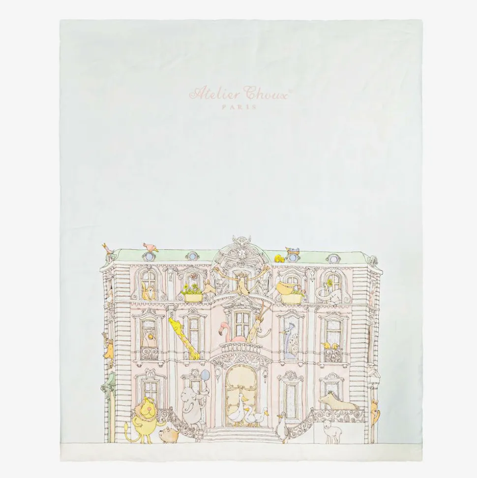 Blue & Pink Organic Cotton Reversible Duvet (132cm)