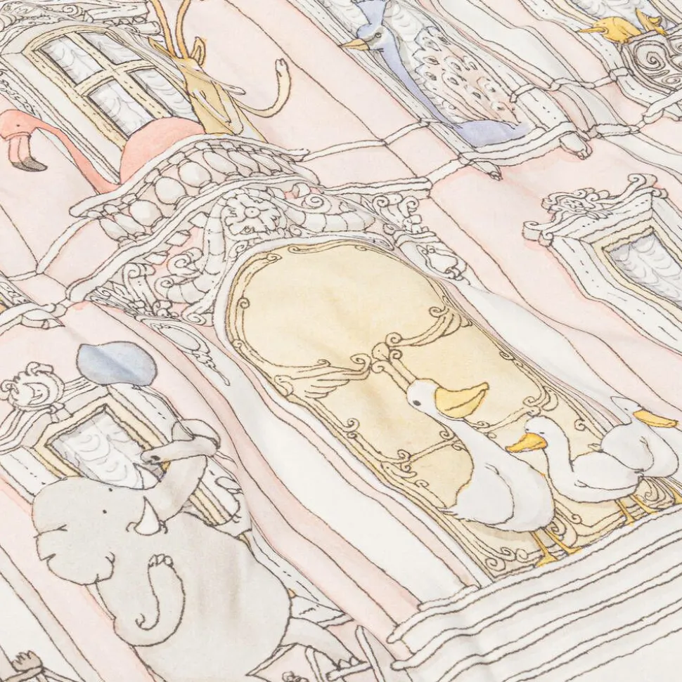 Blue & Pink Organic Cotton Reversible Duvet (132cm)