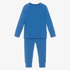 Blue Bamboo Jersey Base Layer Set