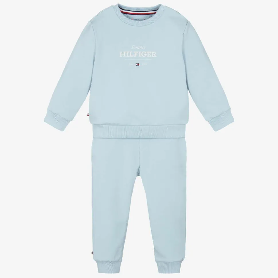 Blue Cotton Baby Tracksuit