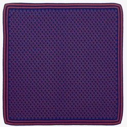 Blue Cotton Knit Square G Blanket (85cm)