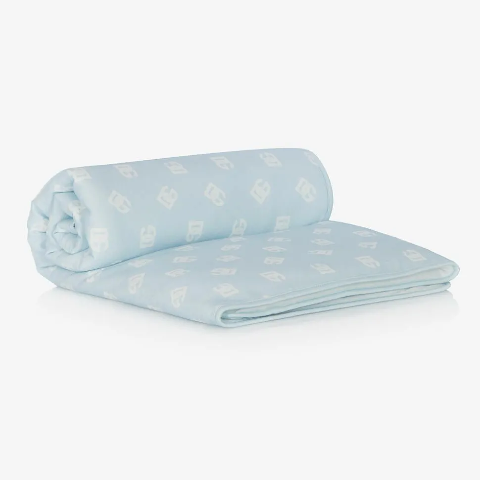 Blue Cotton Padded DG Baby Blanket (78cm)