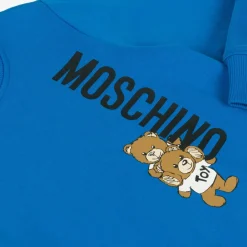 Blue Cotton Teddy Bear Sweatshirt