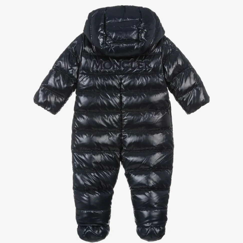 Blue Down Padded Indro Puffer Snowsuit
